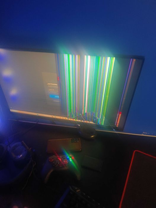 Monitor AOC uszkodzona matryca