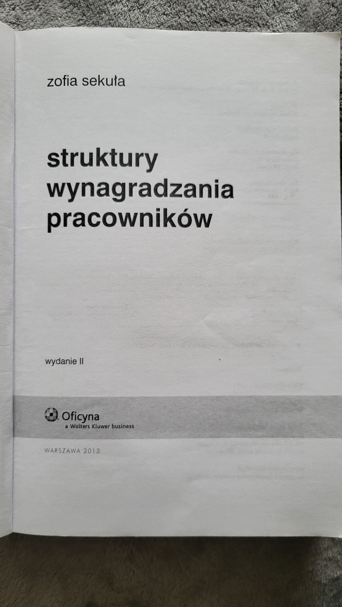 Struktury wynagradzania pracowników" Sekula Zofia