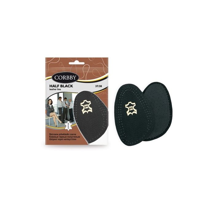 r.35/36 - skórzane półwkładki do butów czarne corbby