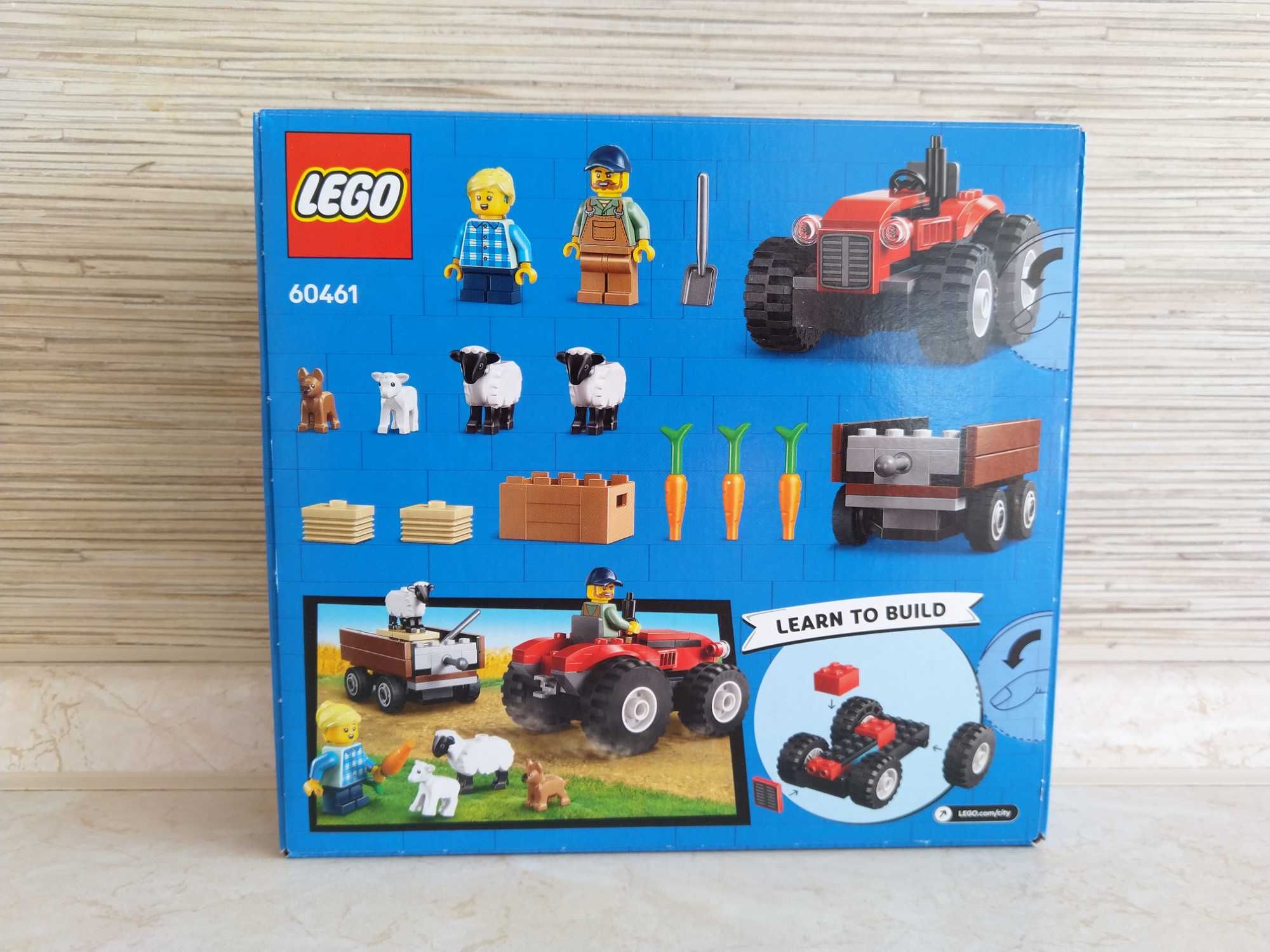 NOWE Klocki 60461 LEGO City Czerwony Traktor z Przyczepą i Owcą