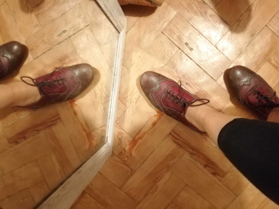 Sapatos granas, salto raso - nr. 37