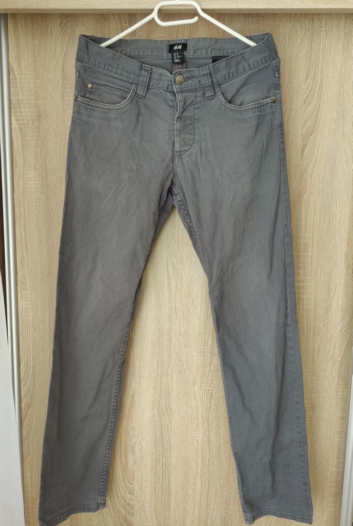 Spodnie materiałowe H&M szare M rurki