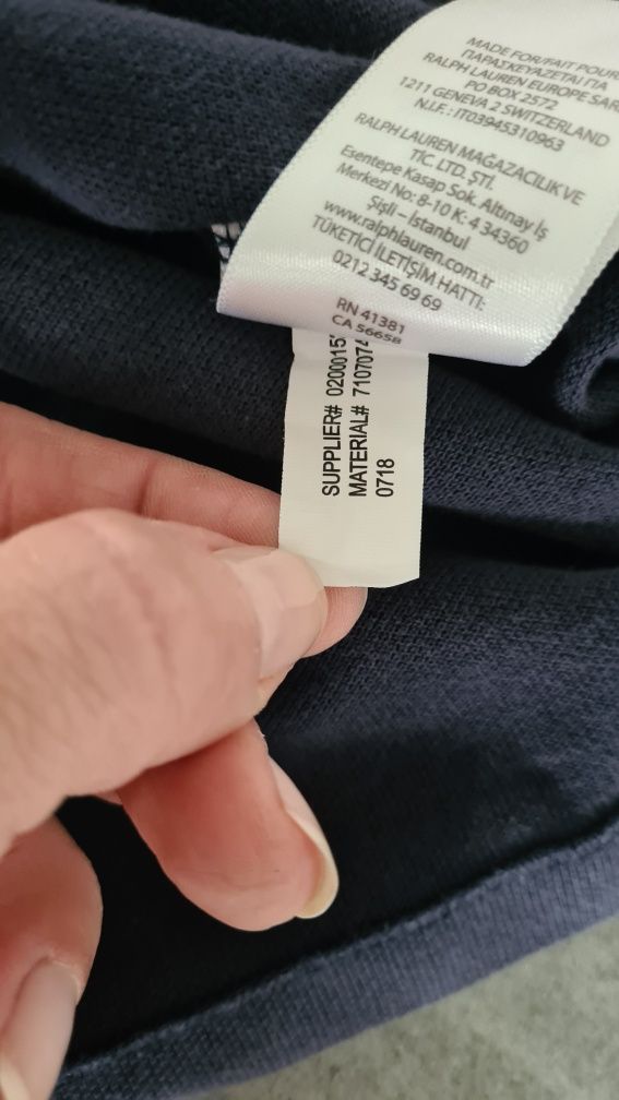 Polówka Koszulka Tee Polo Ralph Lauren. Granatowa. Rozmiar M. Old mone