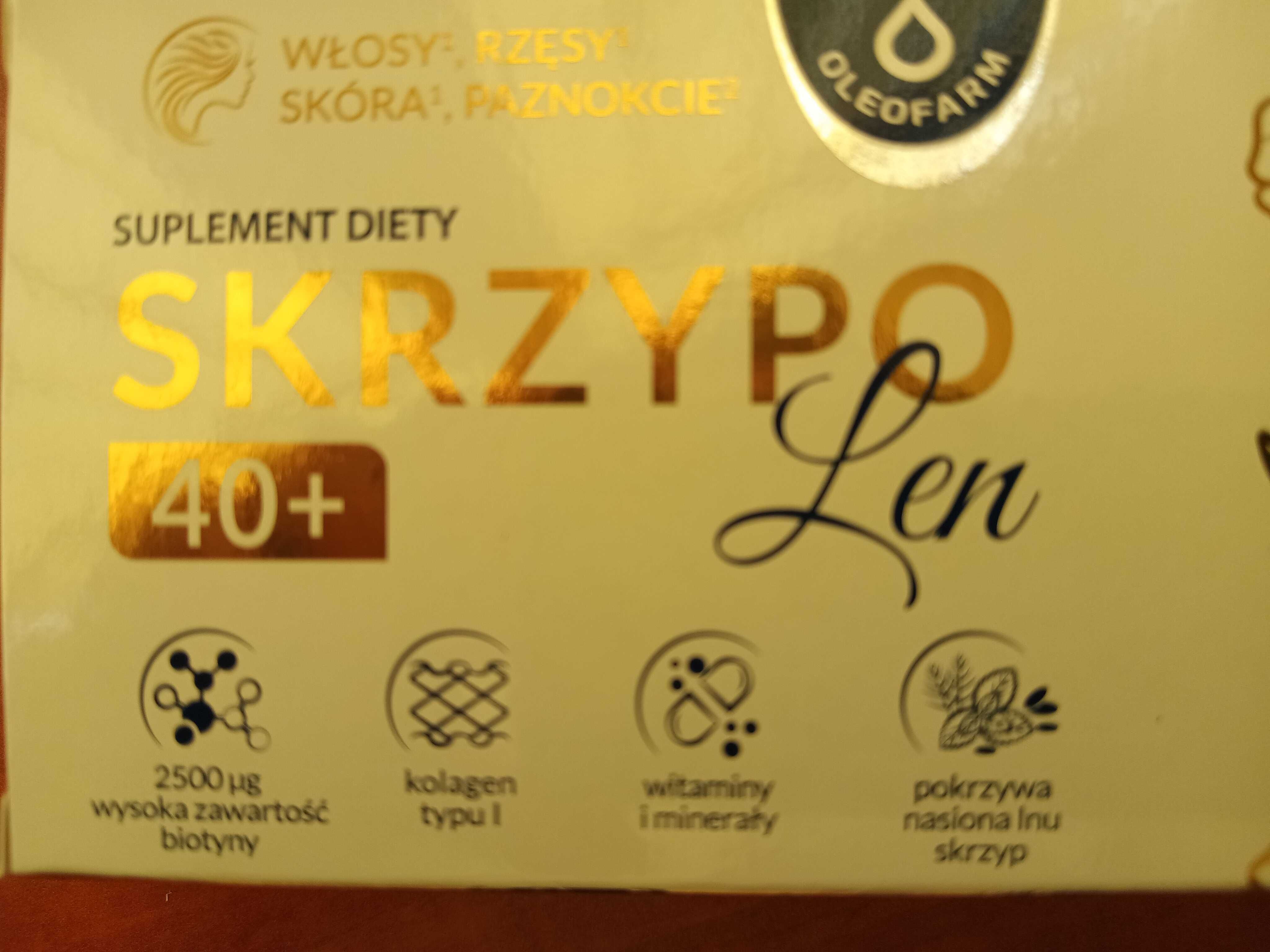 Włosy skóra rzęsy paznokcie SKRZYPOLEN 40+ z biotyną 60 kapsułek