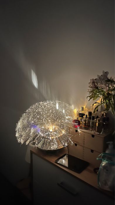 Lampa światłowodowa UFO PRL kultowa futurystyczna lata 70 i 80 bauhaus