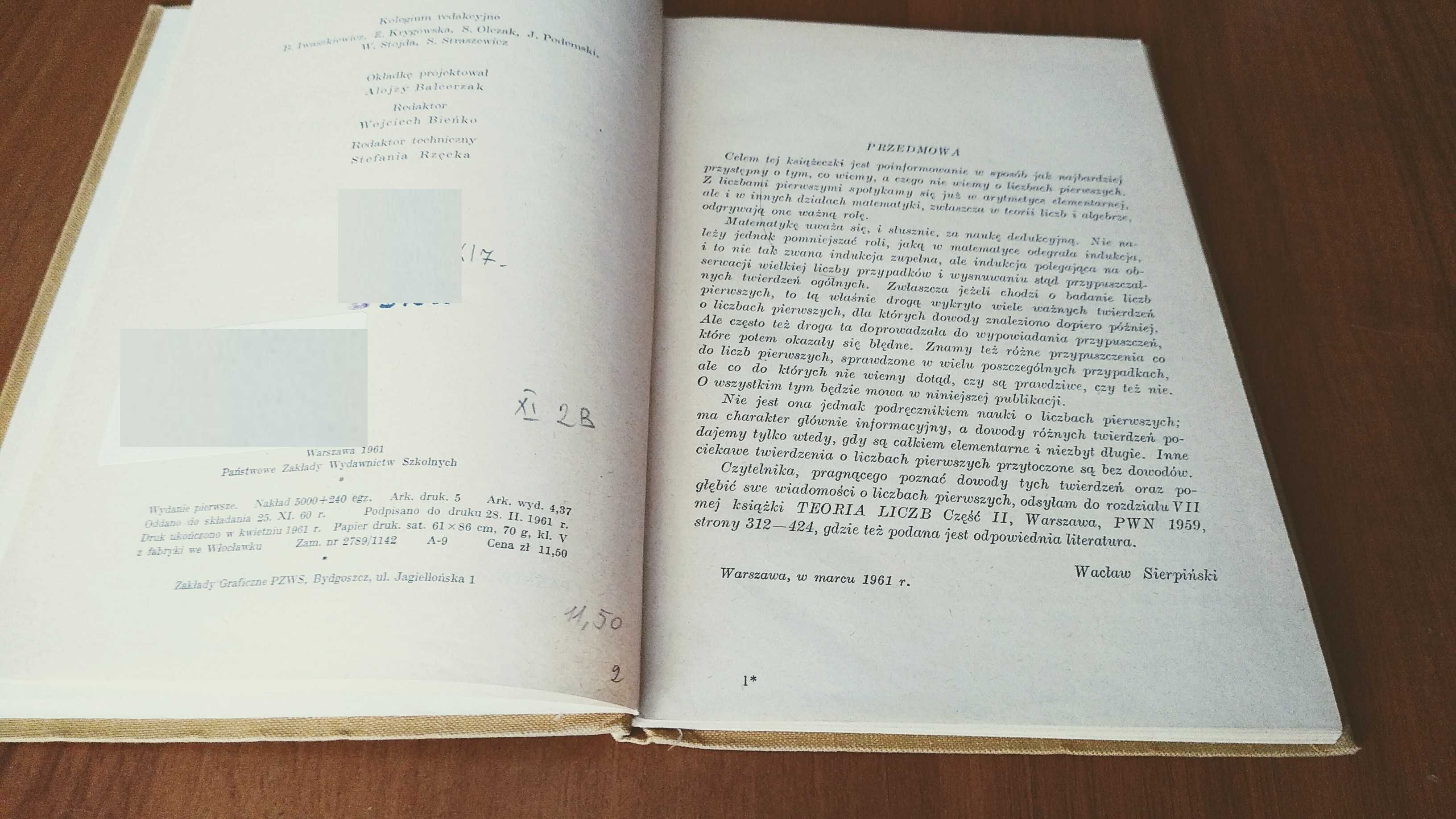 Co wiemy, a czego nie wiemy o liczbach pierwszych Sierpiński Bibl Mat9