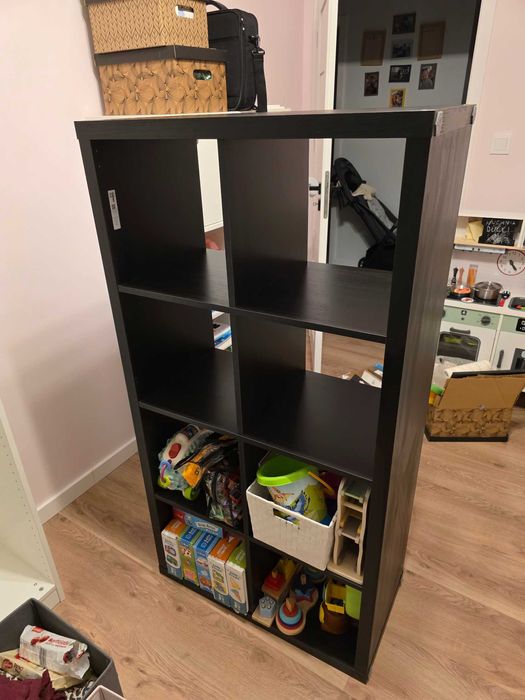 Ikea Kallax czarnobrąz 77x147 cm