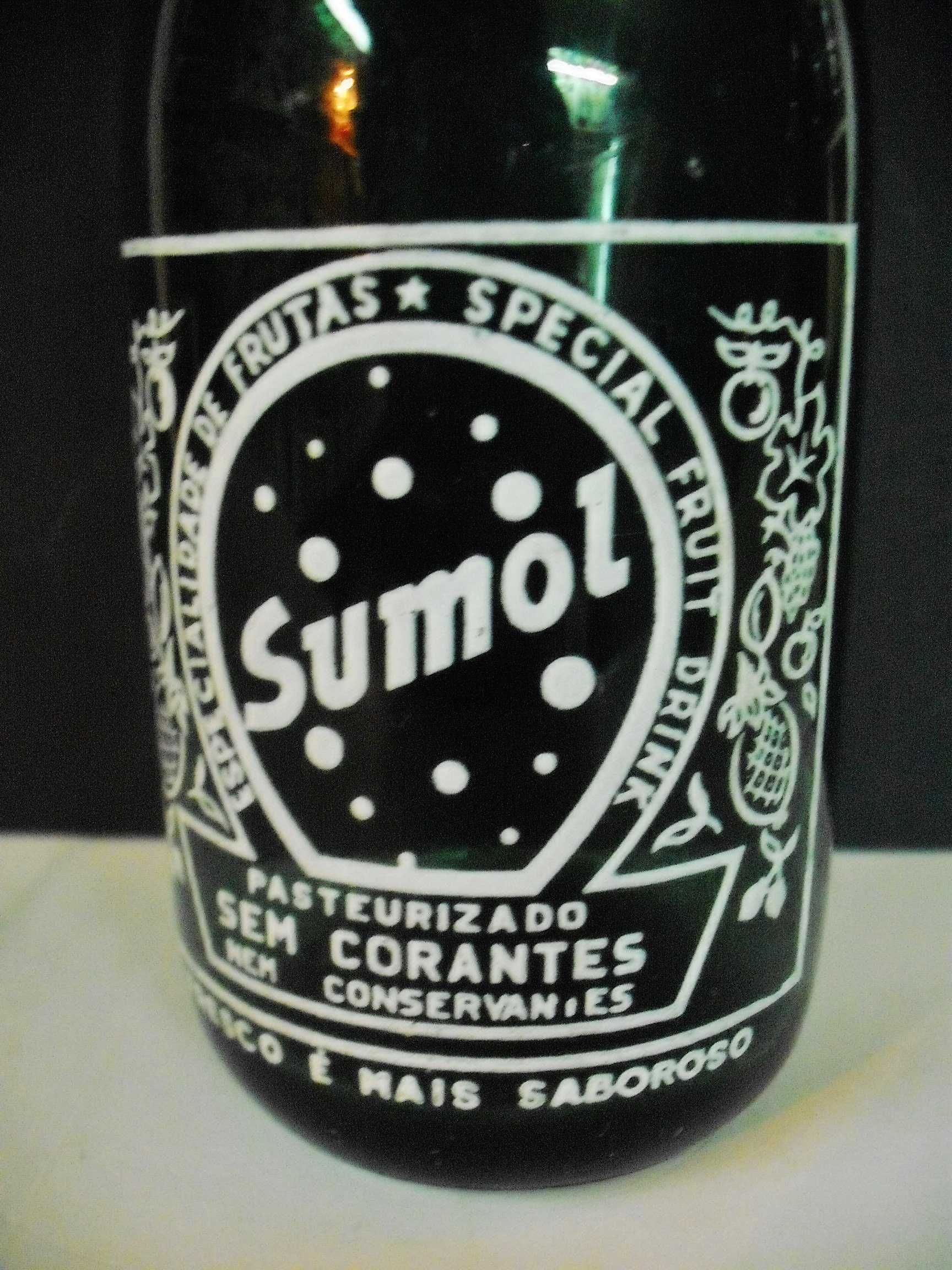 Garrafa antiga dos Refrigerantes Sumol - Pirogravada