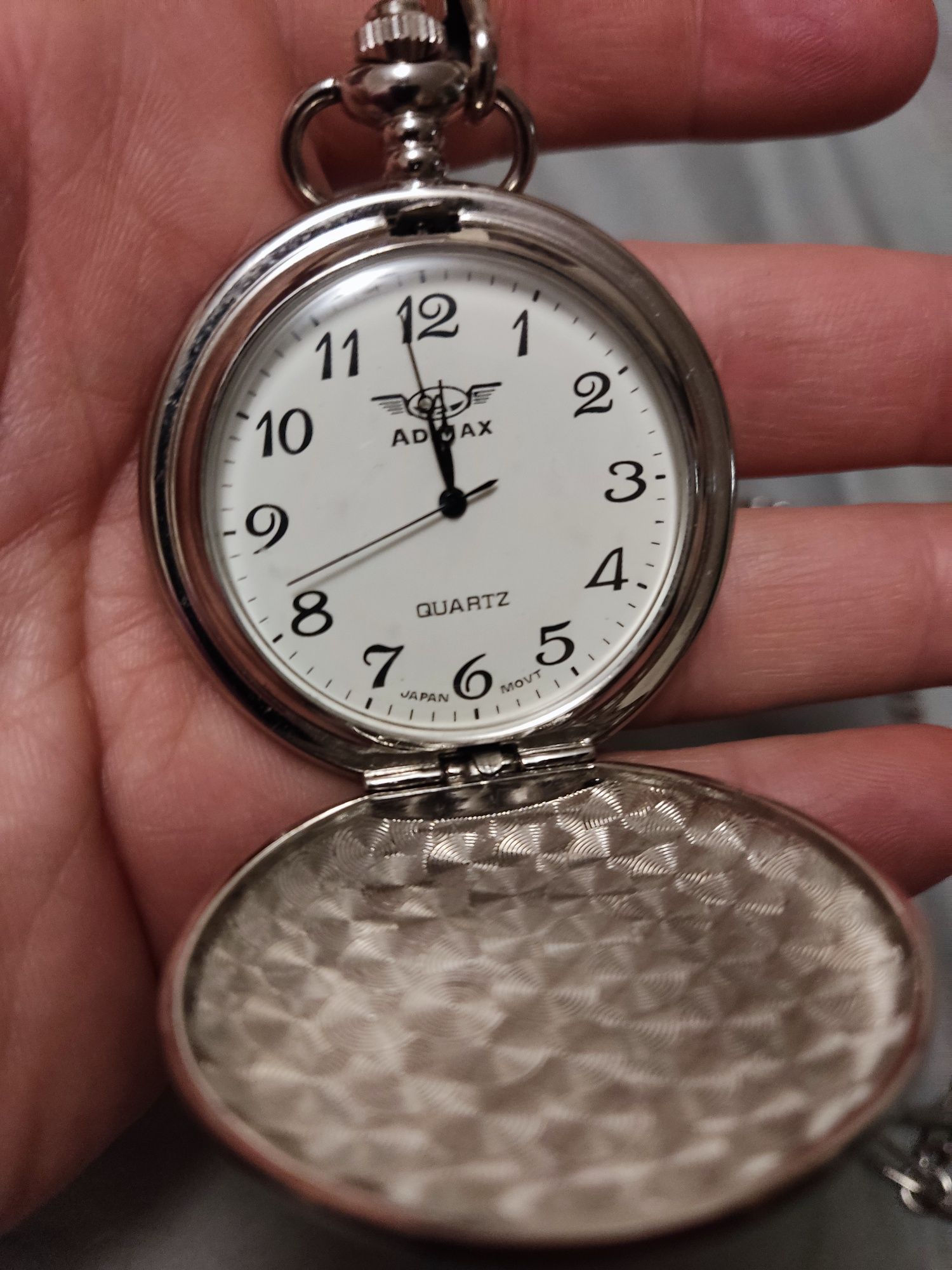 Zegarek kieszonkowy unikat antyk retro vintage Adimax Quartz Japan Mov