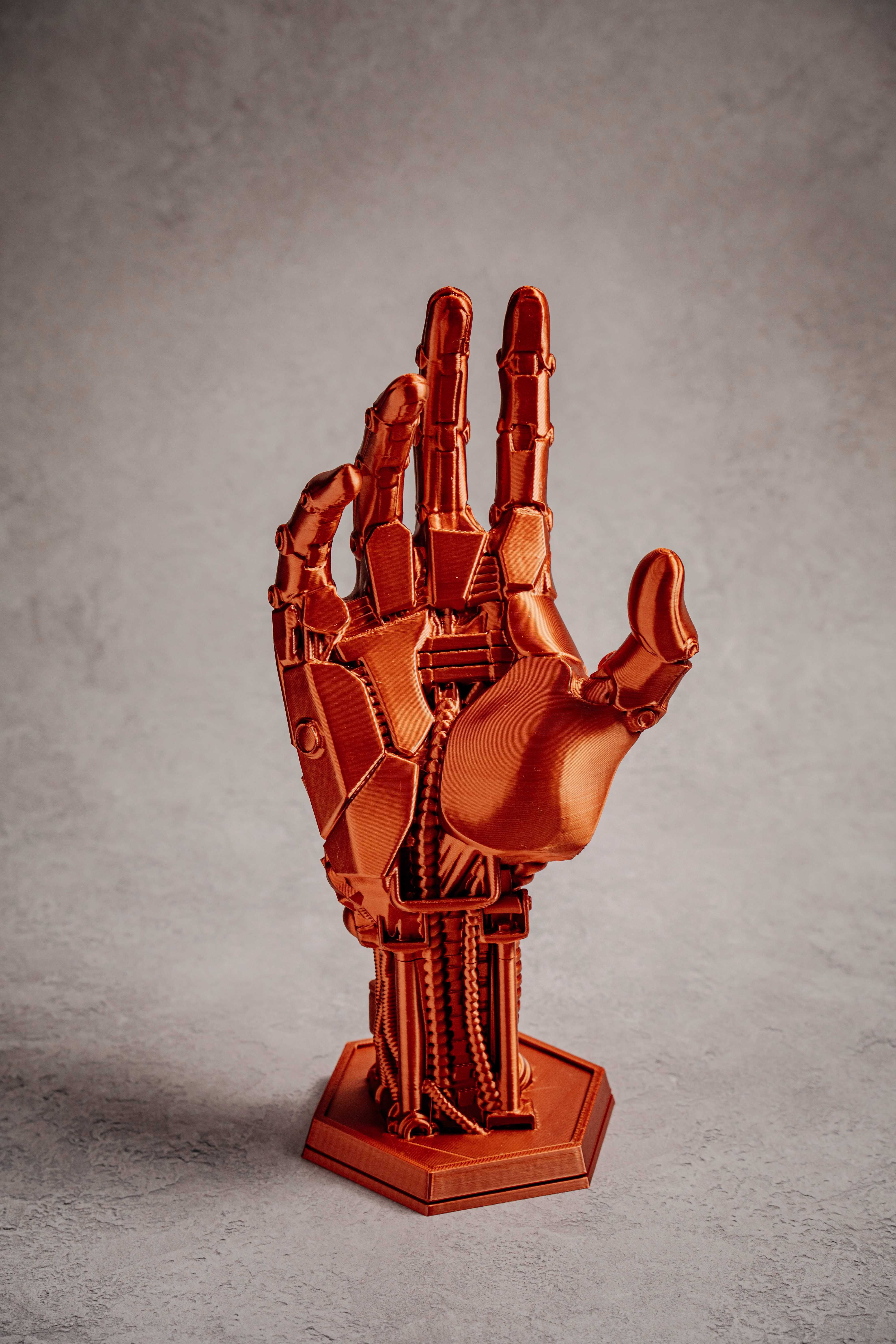 Robo-ręka Cyberpunk - Holder na pady - Miedziany