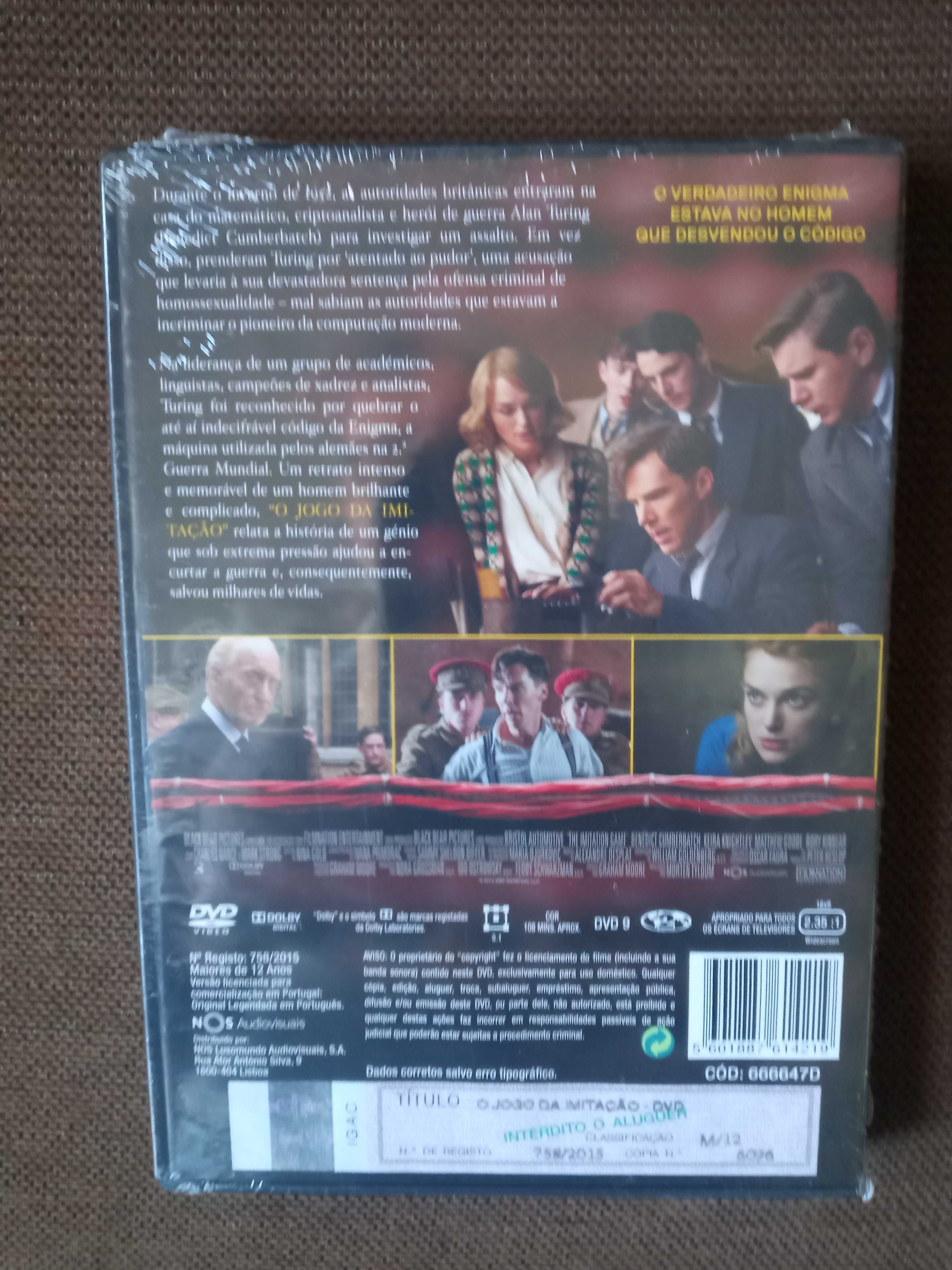 filme dvd original - o jogo da imitação - novo selado