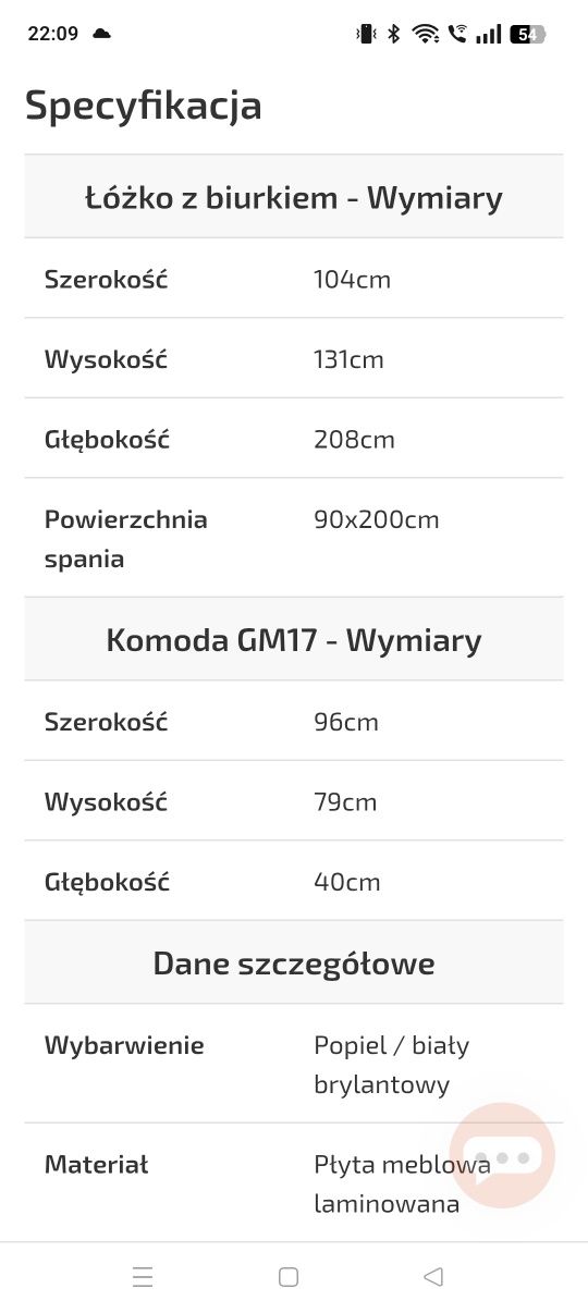 Łóżko piętrowe dla dziecka z biurkiem i komodą