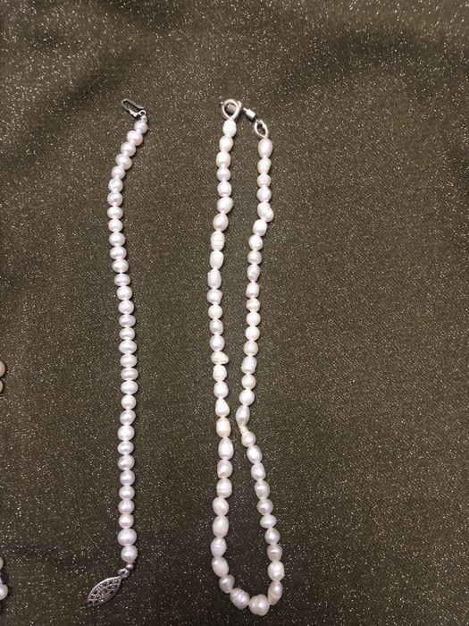 Бусы чокер , браслет искусственно выращенный жемчуг