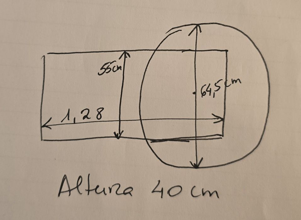 Mesa de apoio em Sucupira e vidro