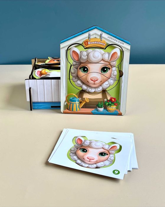 Drewniane puzzle "Zbieraj zwierzęta"