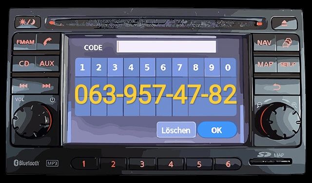 ‼️ КОД магнитолы Разблокировать VW Nissan Honda Jeep Mercedes RNS RCD