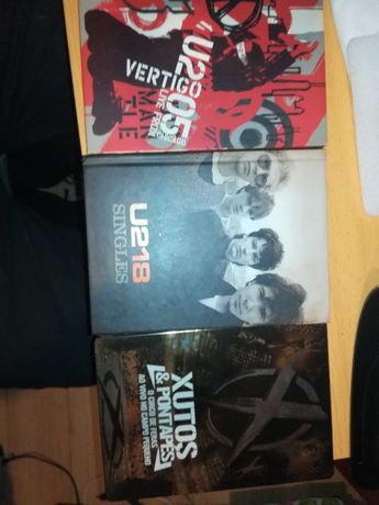 3 cd's/dvd's coleção U2/XUTOS  JUNTOS OU nao com livro fotos letras
