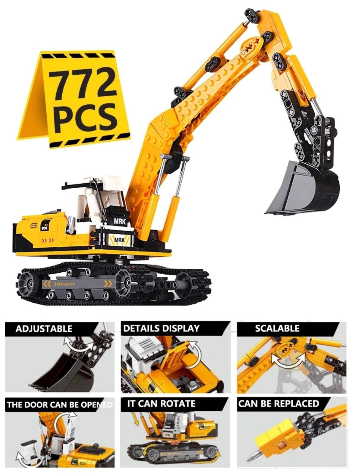 Конструктор экскаватор 772шт трактор бульдозер спецтехника Lego