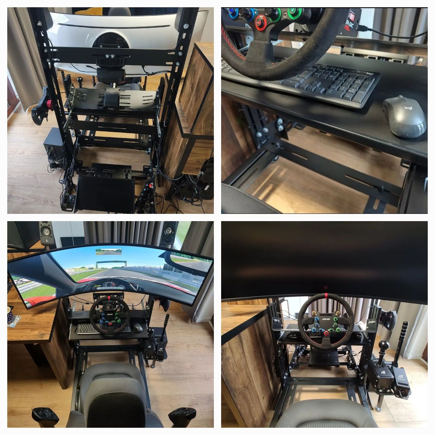 Stelaż do Simracingu, składany sim rig, kokpit driect drive, symulator