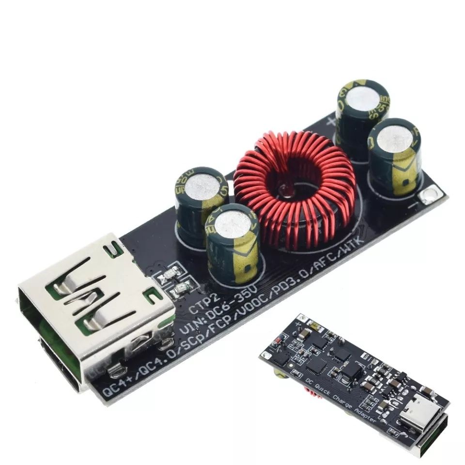 Модуль повербанка зарядки 100Вт QC4.0, QC3.0. USB SW3516, SW3518s