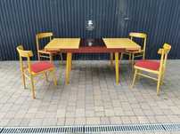 Stół JITONA+ 4x krzesło TON (Thonet), Czechosłowacja '60 Design, Prl