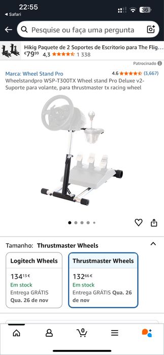 Volante de Jogos com Suporte