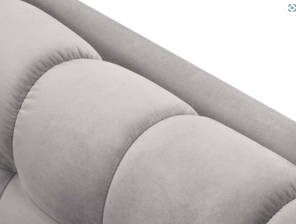 Sofa  BALI 3-osob srebrna czarna podstawa nowa okazja rabat 70% tanio