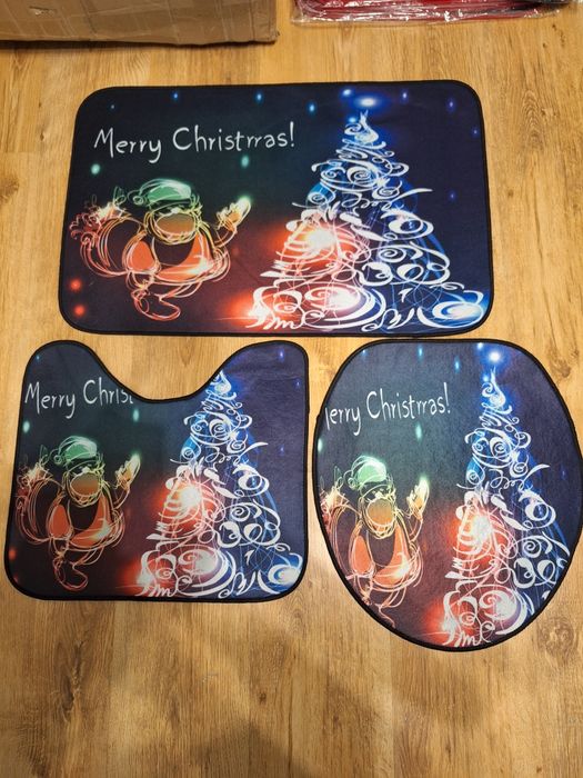 Dywaniki świąteczne łazienkowe