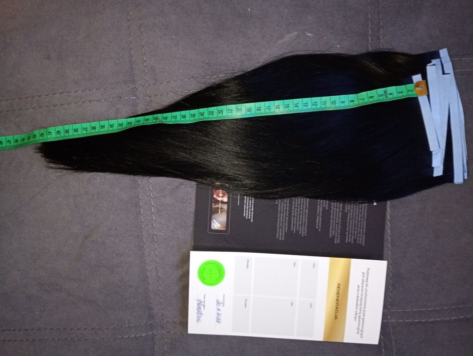 Naturalne Biotaśmy firmy BestHair - 9 taśm kolor głęboka czerń