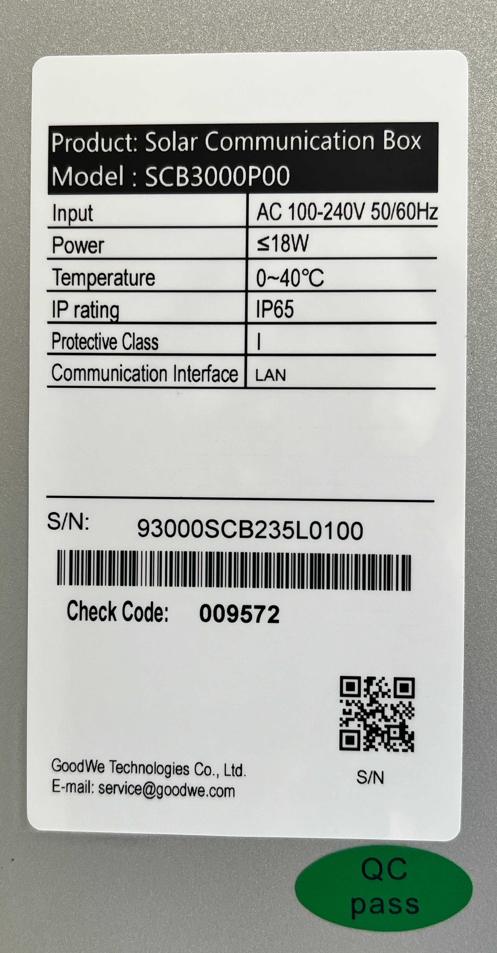 Inteligentny kontroler energii GoodWe SCB3000 Smart Logger