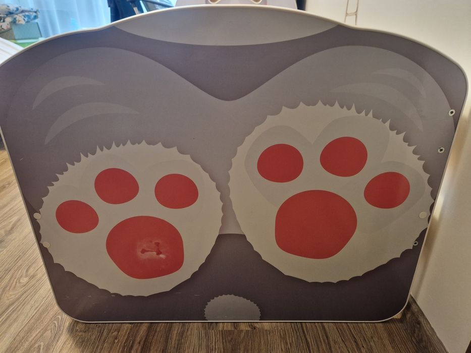 Łóżeczko łóżko dziecięce drewniane królik 140x70 materac pościel