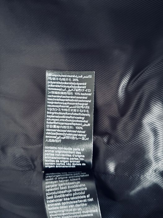 Dlugi wełniany płaszcz Calvin Klein burgundowy M 38