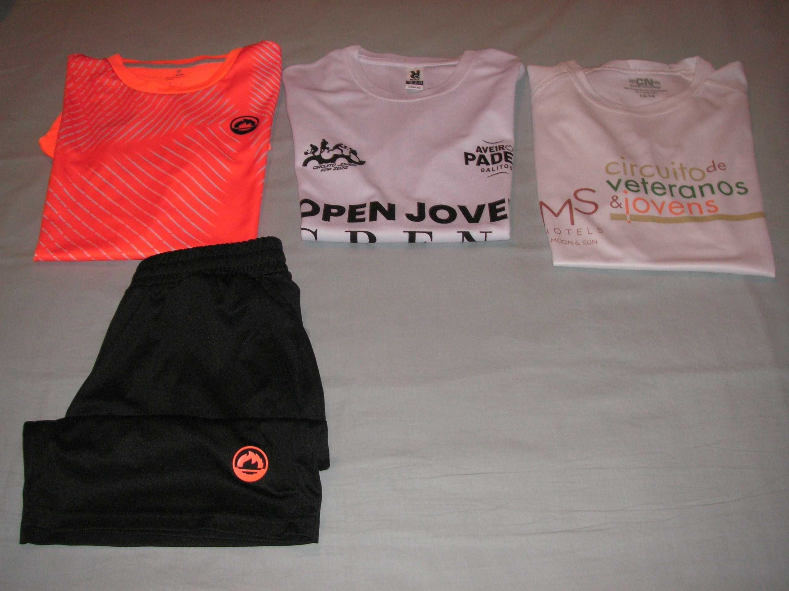 T Shirts Padel Criança T-12, 12/14, Quad (M) e Calção Boomerang T12