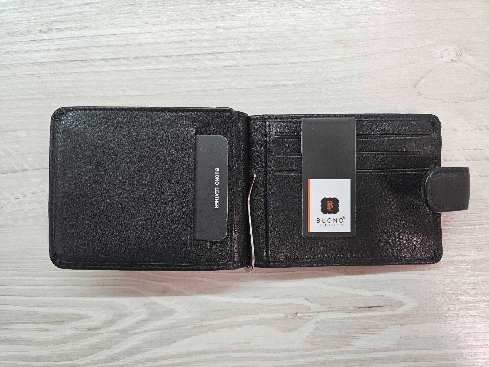 Новый кошелек Buono Leather (портмоне из натуральной кожи)