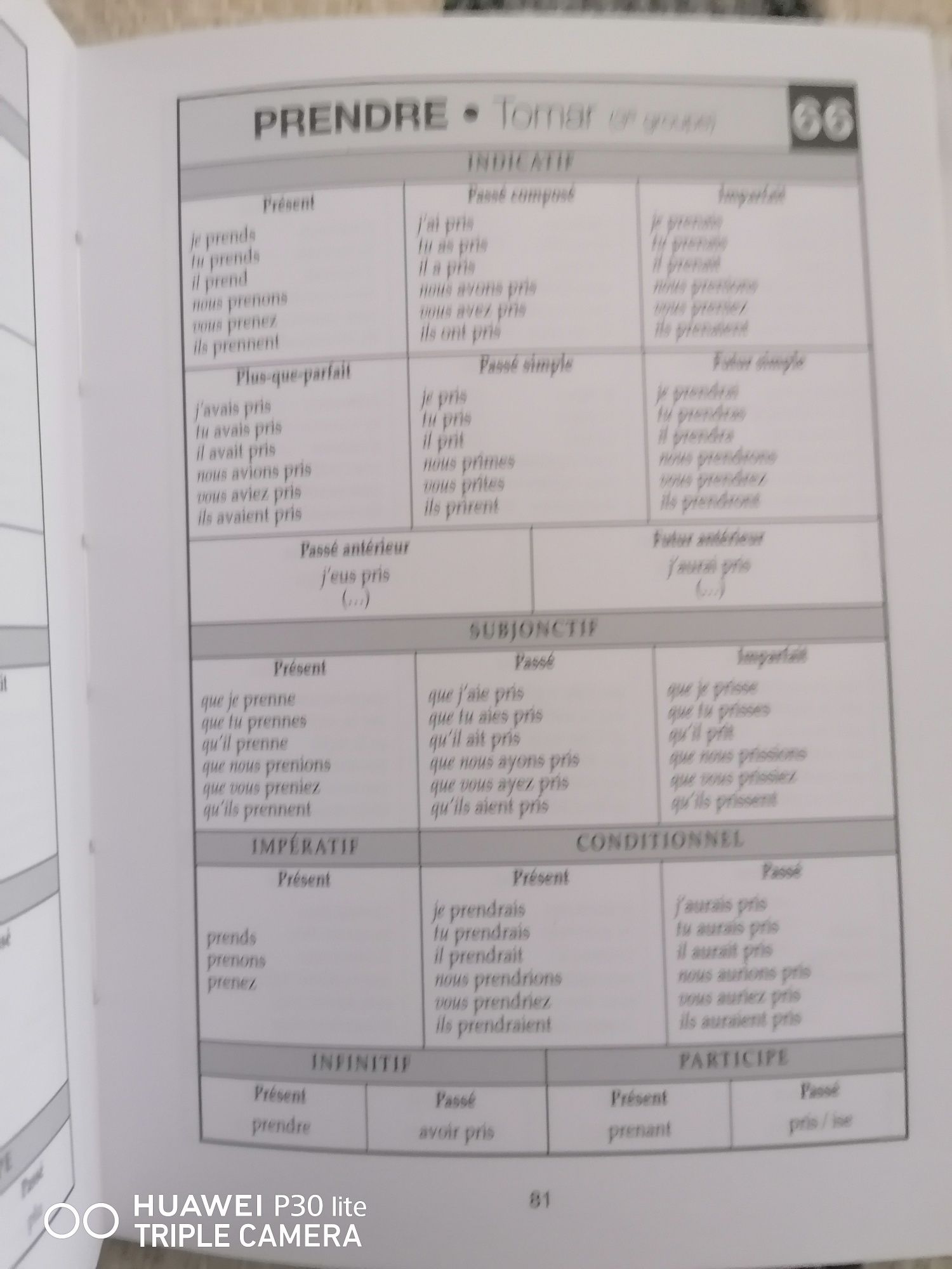 Dicionário de verbos português - francês