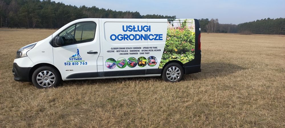 Usługi ogrodnicze wertykulacja glebogryzarka sianie trawy itp