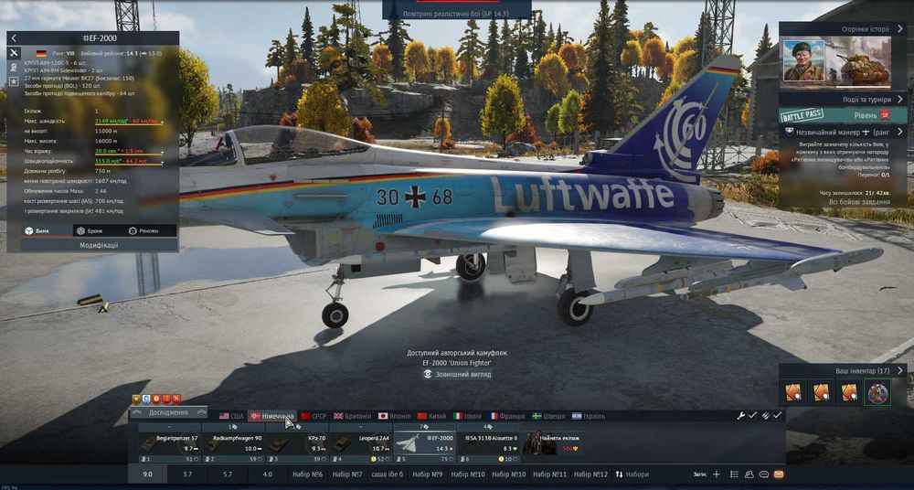 Продам акаунт War thunder