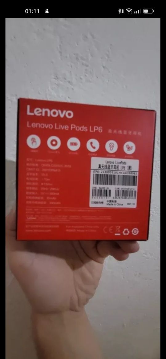 Lenovo ip6 tws como novo