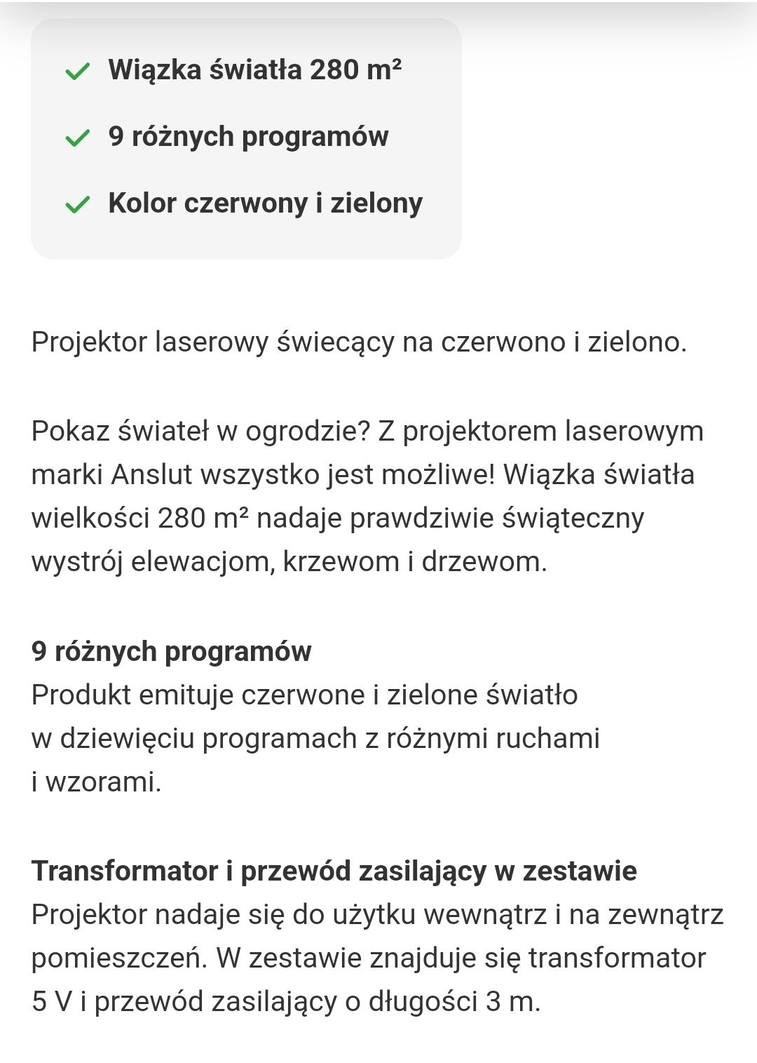 Anslut Projektor Laserowy świąteczny