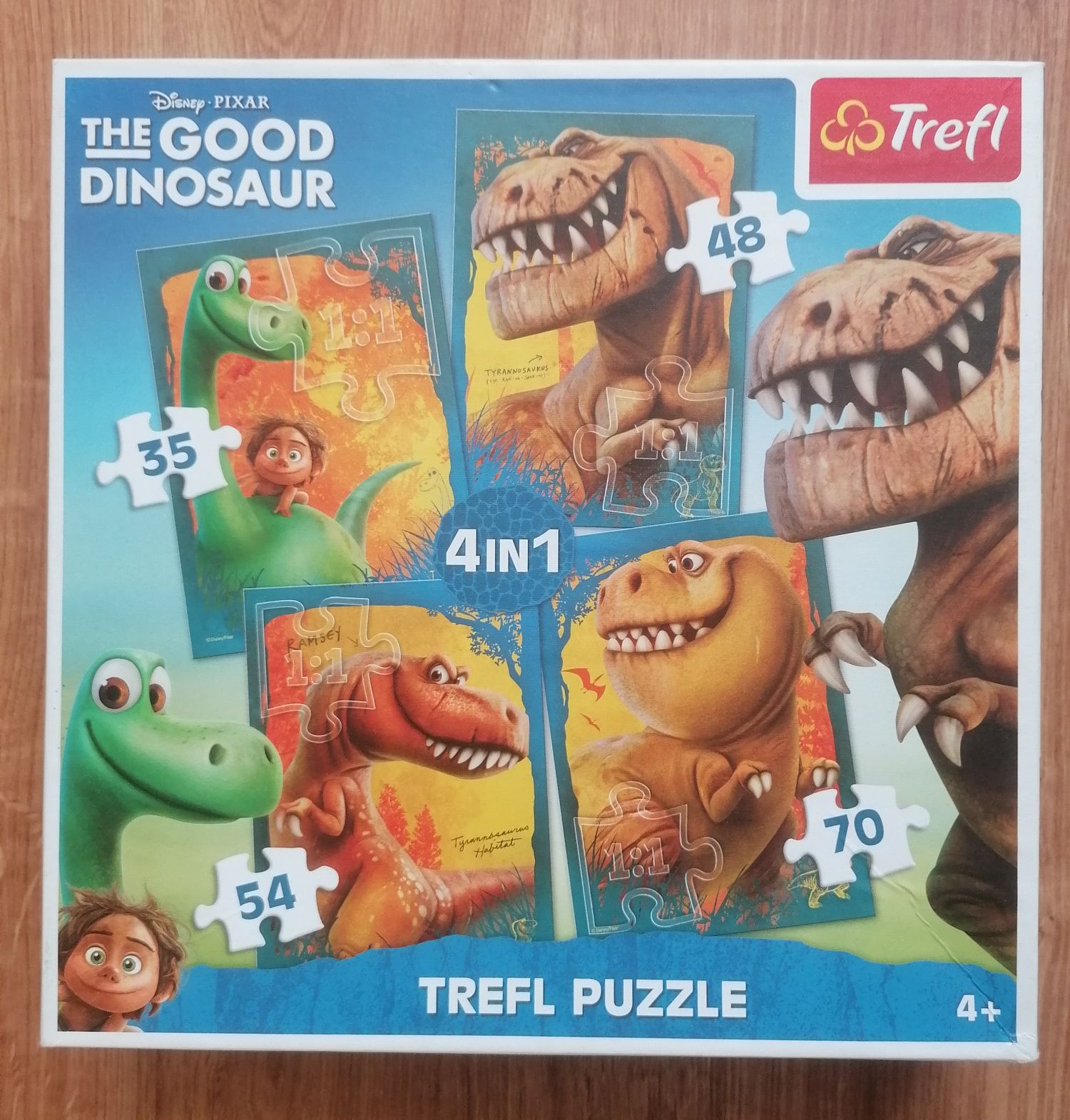 Puzzle dinozaury 4w1