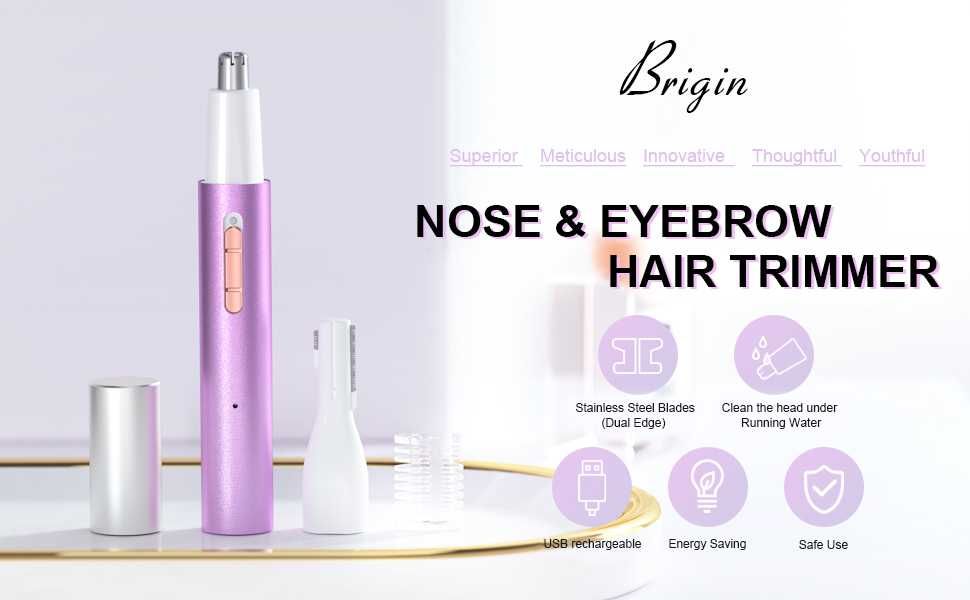 Тример для волосся в носі Brigin 2 в 1 XJQ-3031.