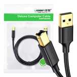 Ugreen Us135 Kabel Usb 2.0 A-B Do Drukarki, Pozłacany, 1M (Czarny)