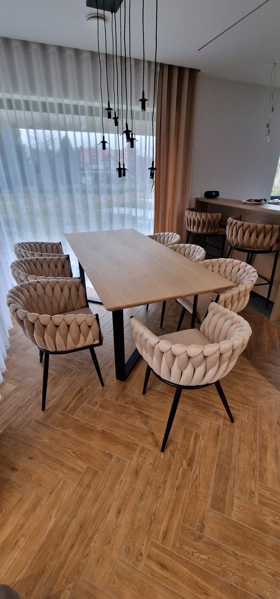 Stół loft dębowy 200x90 + dostawki