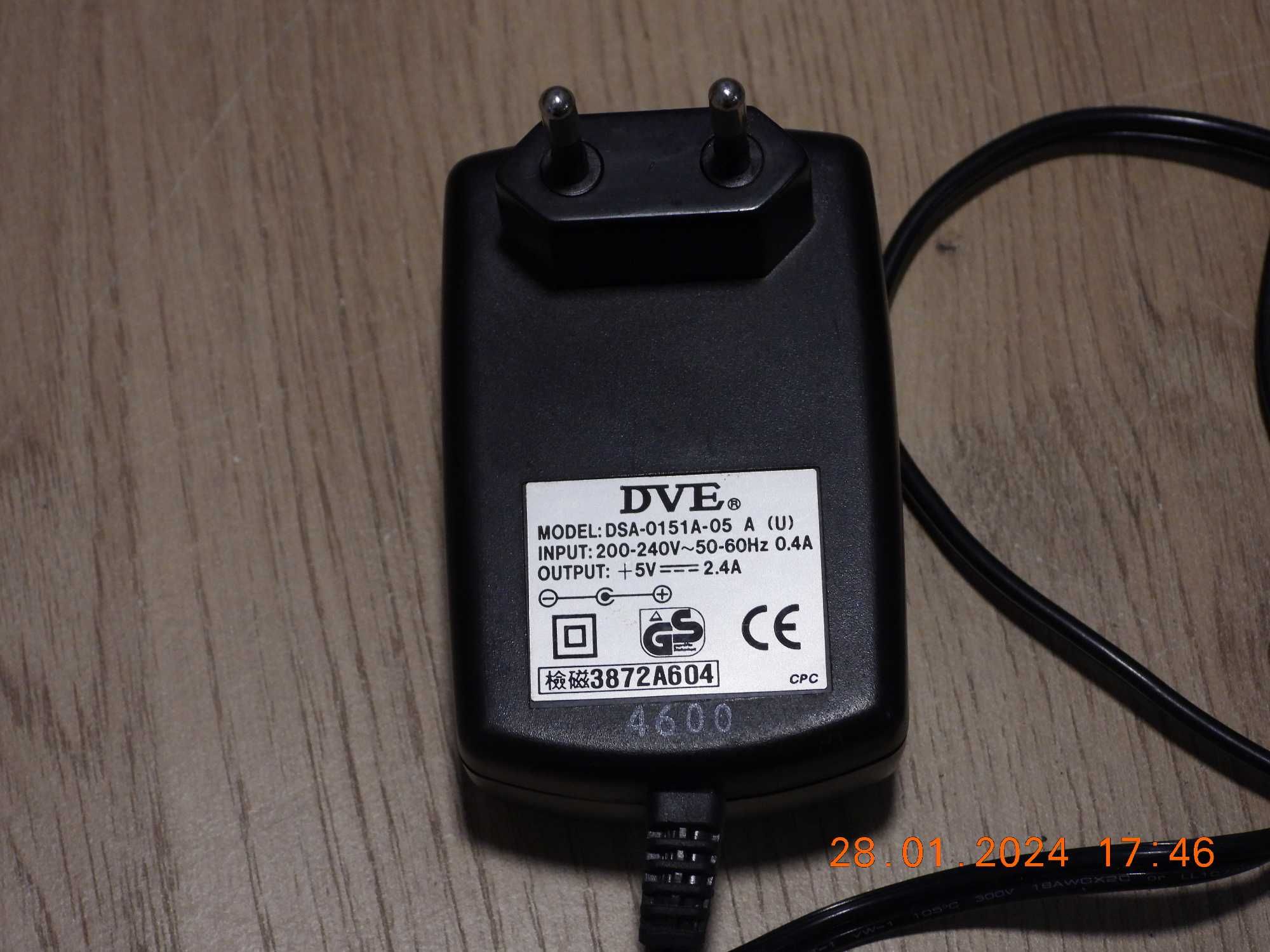 ZASILACZ DVE 5V 2.4A DSA-0151A-05 5.5/2.5
