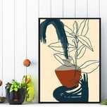 plakat Boho abstrakcja, stylowy obraz plakat boho do pokoju abstrakcja