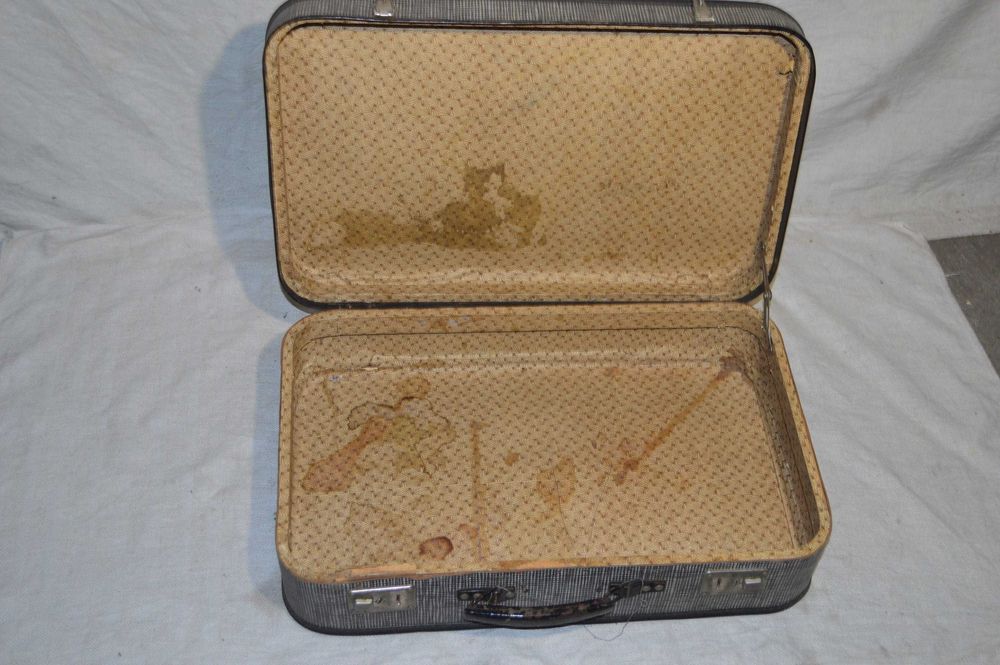 walizka prl stary kufer podróżny antyk retro 54x36x14
