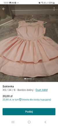 Sukienka w rozmiarze XS