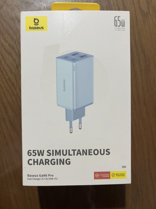 Зарядний блок Baseus GaN6 Pro 65 Вт