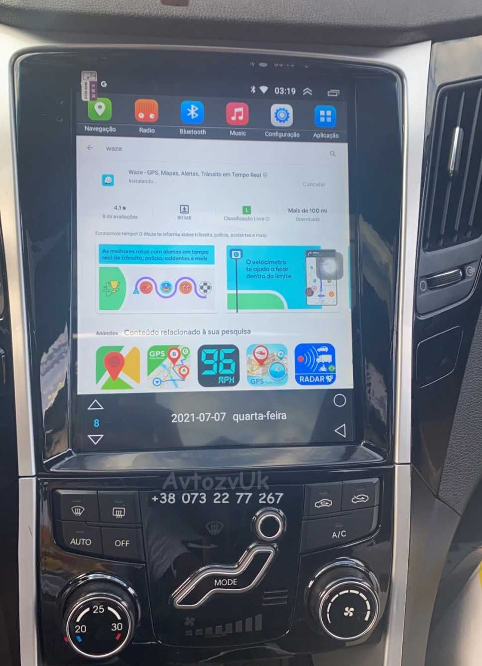 Магнитола SONATA Hyundai Соната Tesla GPS USB 2 дин CarPlay Android 13