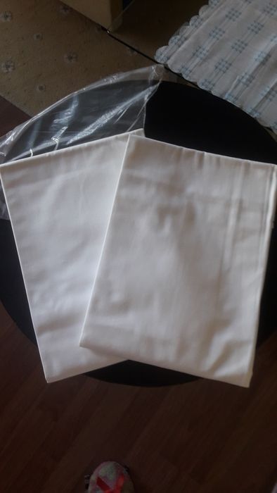 Nowa poszwa biała 2 szt. Prl 200x126 cm i 2 poszewki 80x70 cm komplet.